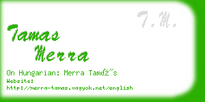 tamas merra business card